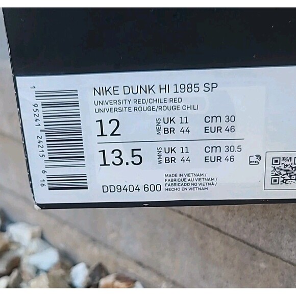 New In Box Nike Dunk High 1985 Red Acid Wash DD9404-604 Men\'s 12 main image 8
